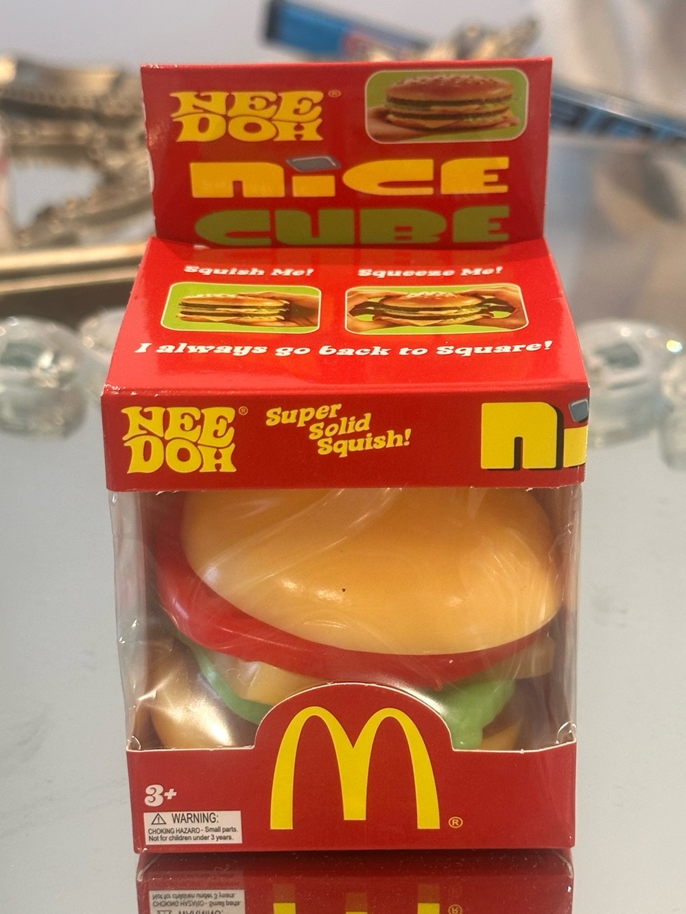 McDonald's Style NeeDoh Nice Cube Burger Squishy Sensory Fidget Toy NEW FastFood
